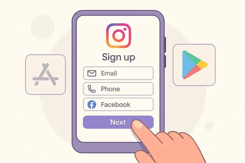 Interface do Instagram mostrando opções de postagem
