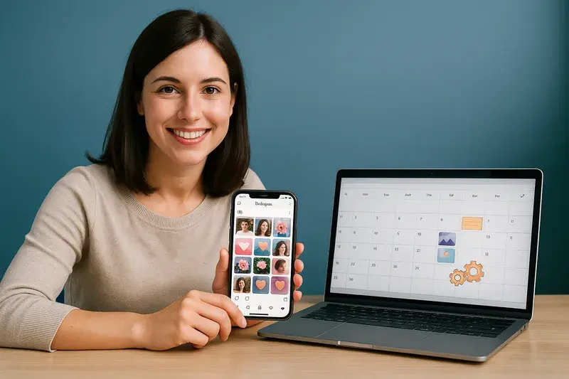 Colagem de diferentes tipos de posts criativos no Instagram